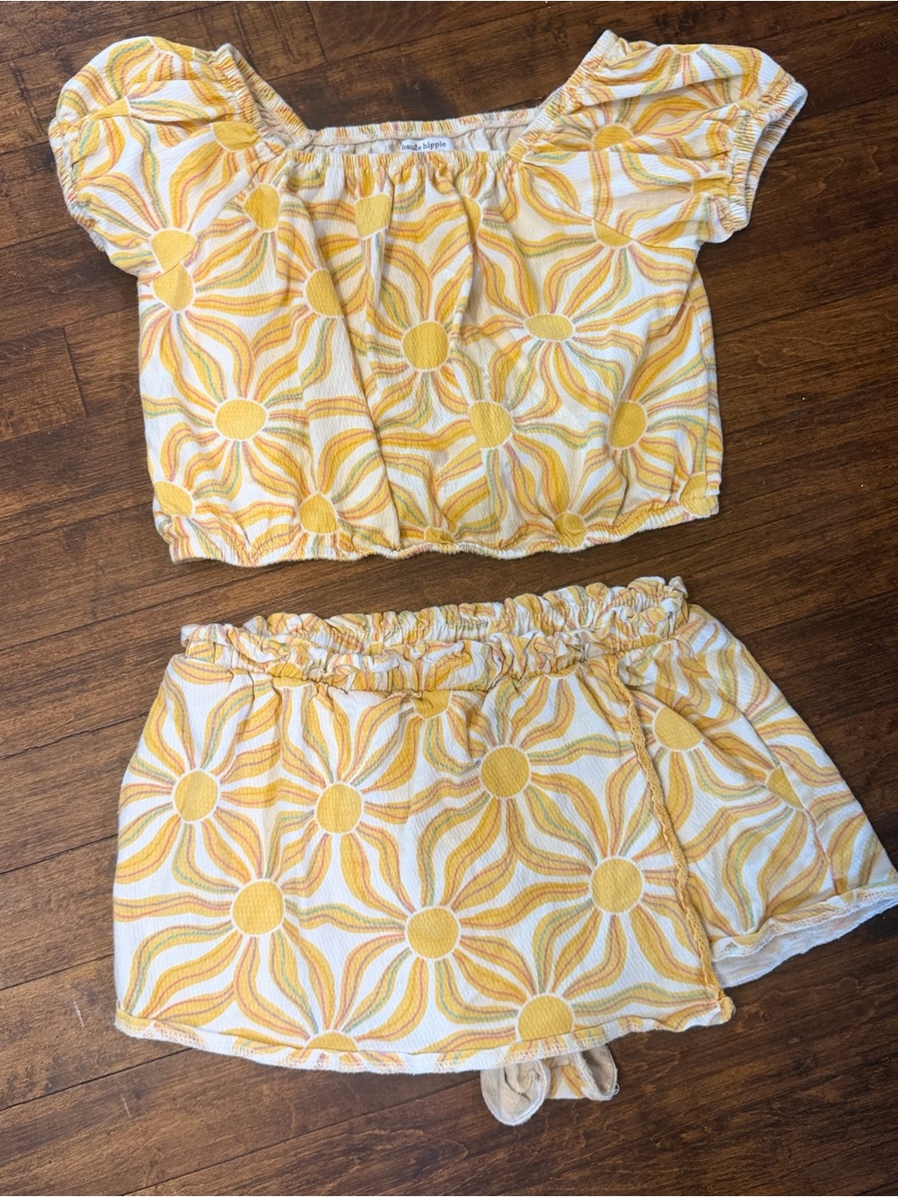Haute Hippy 2 Piece Girls 7/8 Crop Top and Skort Set Summer Outfit Boho Outfit